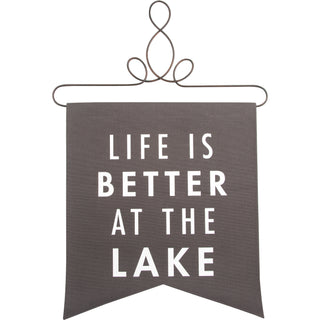 At the Lake 14" x 16" Banner