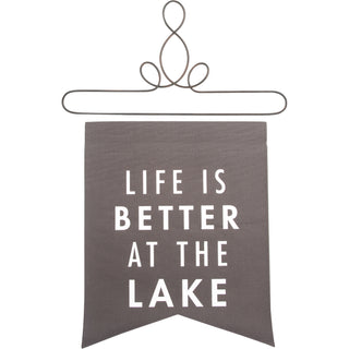 At the Lake 14" x 16" Banner