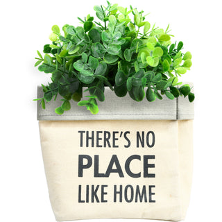 Place Like Home Canvas Planter Cover (Holds 6" Pot)