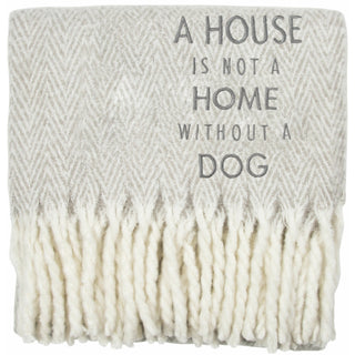 Dog 50" x 60" Herringbone  Blanket