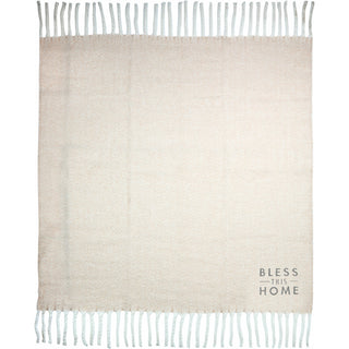 Bless This Home 50" x 60" Herringbone  Blanket