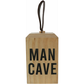 Man Cave Wooden Door Stop