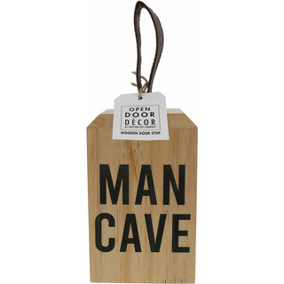 Man Cave Wooden Door Stop