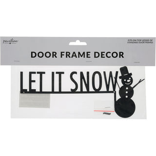 Let It Snow Metal Door Topper