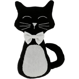 Pepper Tuxedo Cat Door Stopper