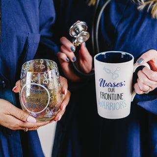 Nurses 18 oz Stemless Wine Glass