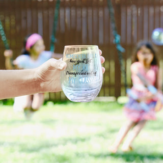 Homeschool Day 1 18 oz Stemless Wine Glass