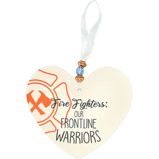 Fire Fighters 3.5" Heart-Shaped Ornament