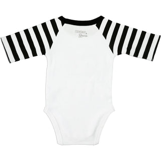 Still Stuck Bodysuit
3/4 Length Black & White Sleeve