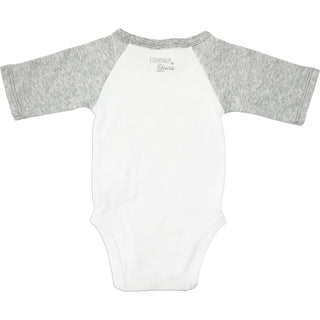 6 Feet Apart 0-6 Months Bodysuit
3/4 Length Heathered Gray Sleeve