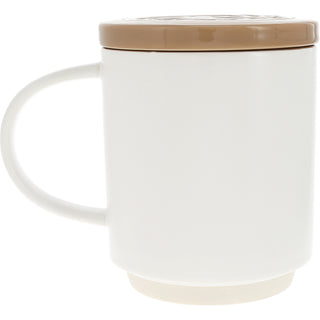 A Latte 17 oz Mug with Coaster Lid