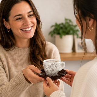You Had Me At 2.5 oz Espresso Cup and Saucer
