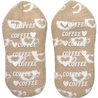 Love Coffee Slipper Sock Gift Set