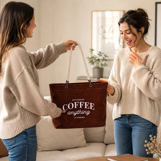 Enough Coffee Corduroy Tote Bag