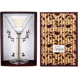 Just A Girl Gift Boxed 8.5 oz Martini Glass