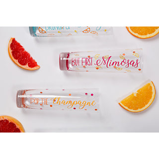 Pop the Champagne 8 oz Stemless Champagne Flute