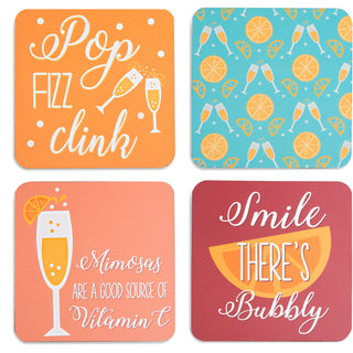 Celebration Citrus 4" Coaster Set with Box (4 Piece)