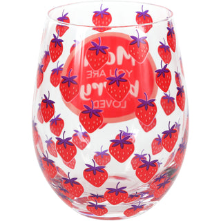 Mom 18 oz Stemless Wine Glass