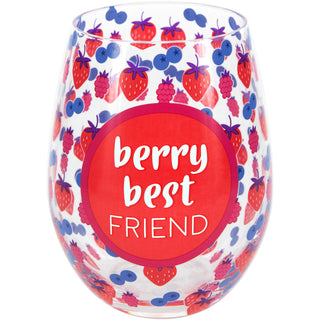 Best Friend 18 oz Stemless Wine Glass