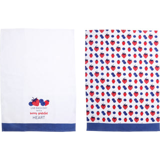 Berry Grateful Tea Towel Gift Set (2 - 19.75" x 27.5")