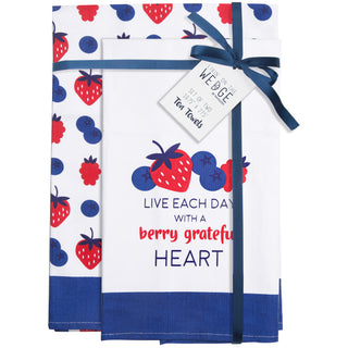 Berry Grateful Tea Towel Gift Set (2 - 19.75" x 27.5")