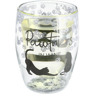 Pawtners 10 oz Double-Walled Stemless Wine Glass