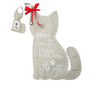 The Cat Canvas Tweed Stocking with Mini Ornament