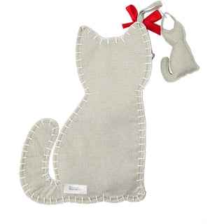 The Cat Canvas Tweed Stocking with Mini Ornament