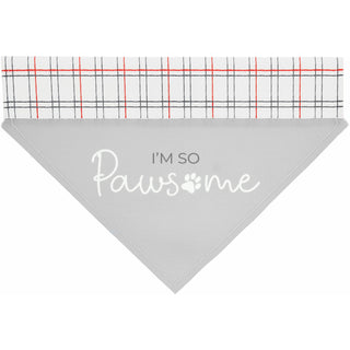 I'm So Pawsome 12" x 8" Canvas Slip on Pet Bandana
