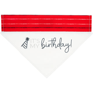 It's My Birthday 12" x 8" Canvas Slip on Pet Bandana