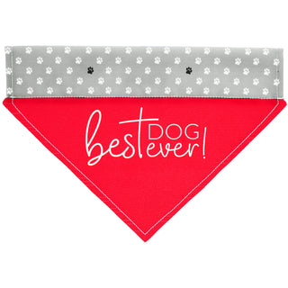 Best Dog Ever 12" x 8" Canvas Slip on Pet Bandana