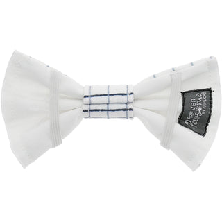 White Checkered 6" x 3" Canvas Pet Bow Tie