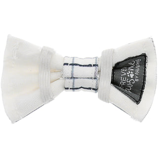 White Checkered 3" x 1.75" Canvas Pet Bow Tie