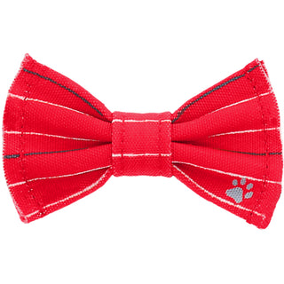 Red Striped 6" x 3" Canvas Pet Bow Tie