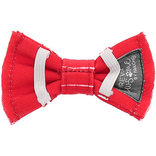 Red Striped 6" x 3" Canvas Pet Bow Tie