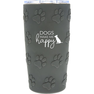 Dogs 20 oz Travel Tumbler with 3D Silicone Wrap