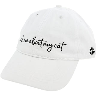 My Cat White Adjustable Hat