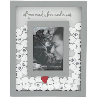 Love and a Cat 8" x 10" Picture Frame (Holds 3.5" x 5.5" Photo)