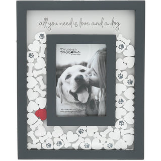 Love and a Dog 8" x 10" Picture Frame (Holds 3.5" x 5.5" Photo)