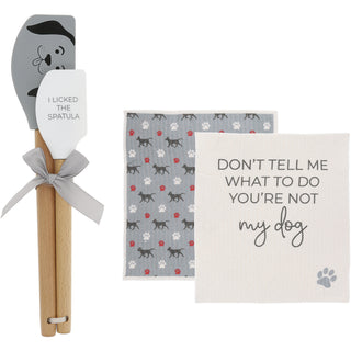 My Dog Spatula and Reusable Dish Cloth Set
(2 of Each)