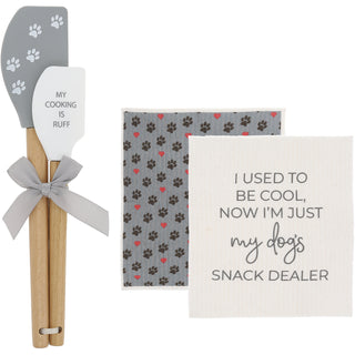 Snack Dealer Spatula and Reusable Dish Cloth Set
(2 of Each)