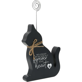 Cat Heart 6" Plaque with Photo Clip