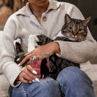 Feline Fine 12 oz Glass Cup