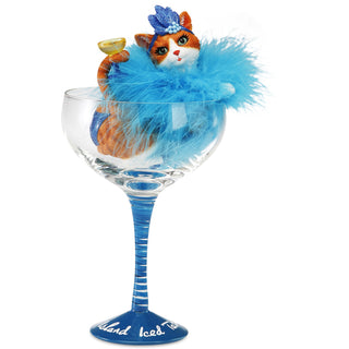 Long Island Iced Tabby 9.25" Orange Tabby in Glass