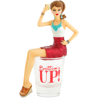 Bottoms Up 6" Girl in Shot Glass