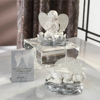 Tiny Wings 3.5" Cherub Holding Flowers