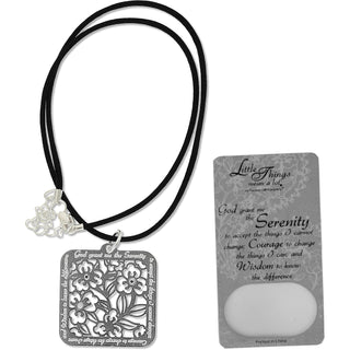 Serenity Necklace With 1.25" Square Pendant