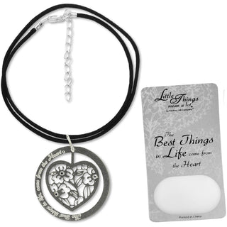 The Best Things... Necklace With 1.5" Heart Pendant