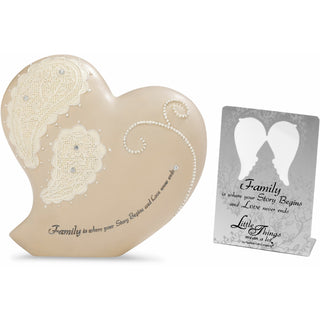 Family 4" Heart Self-Standing Plaque