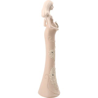 Expecting Mother 8" Figurine with Flowers